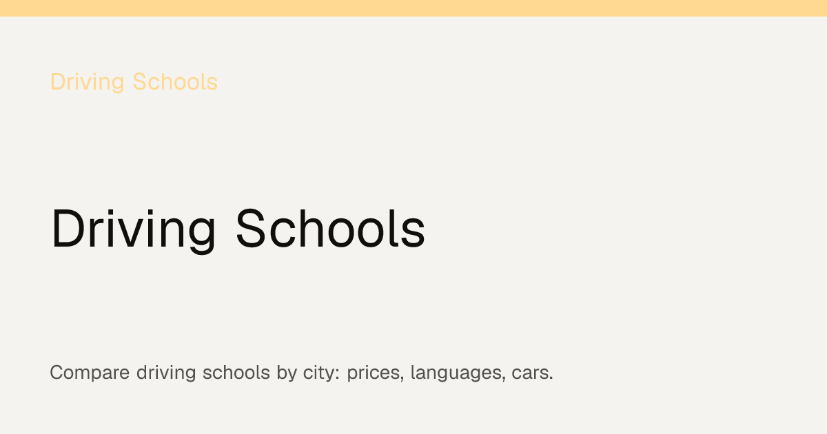 Find driving schools | Driving Schools preview